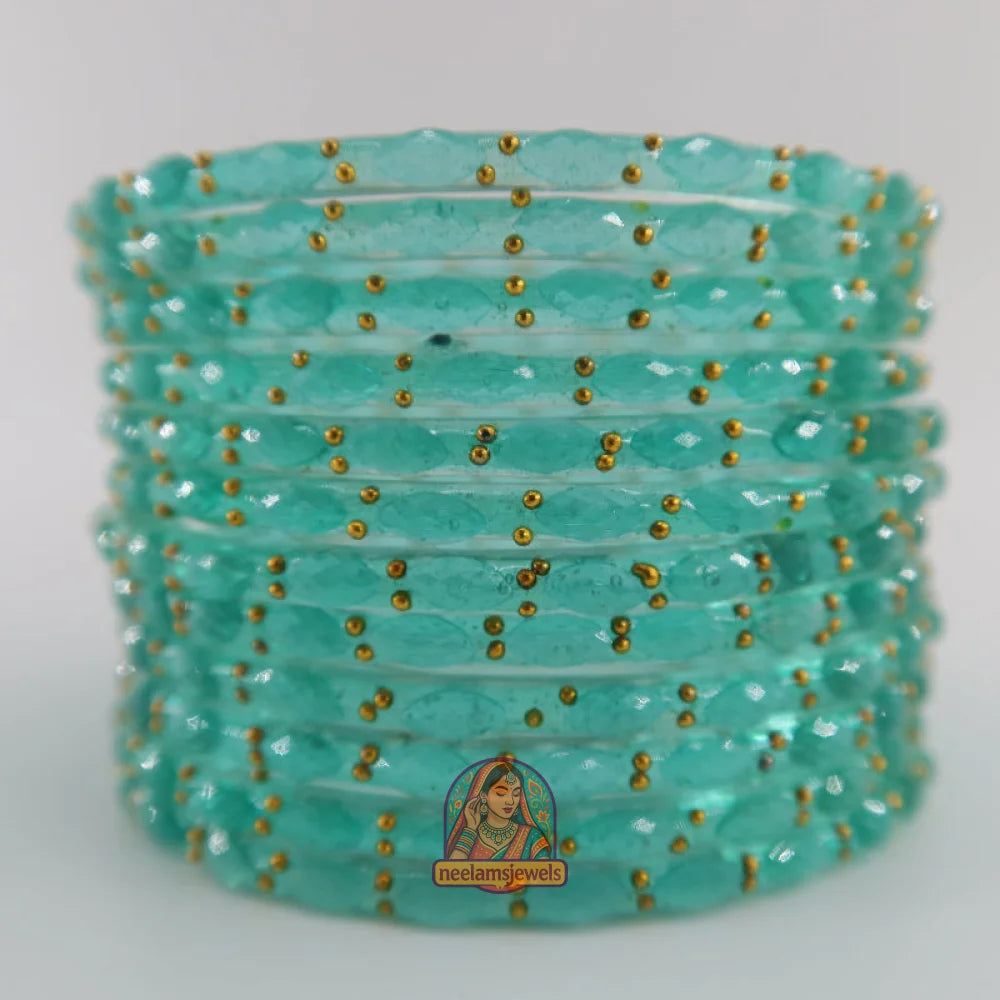 ’Sky Blue’ Glass Bangle Set