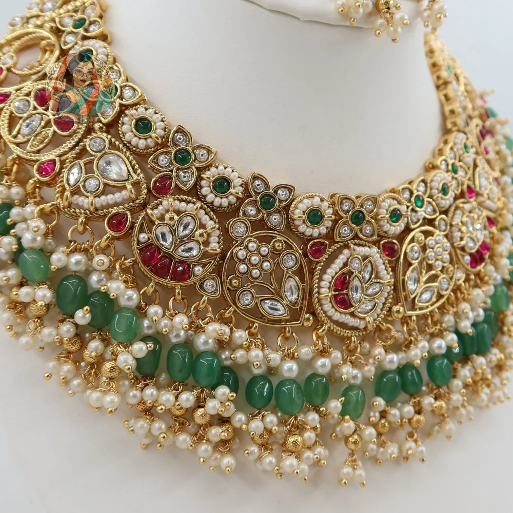 Sohniya Semi Bridal Necklace Set