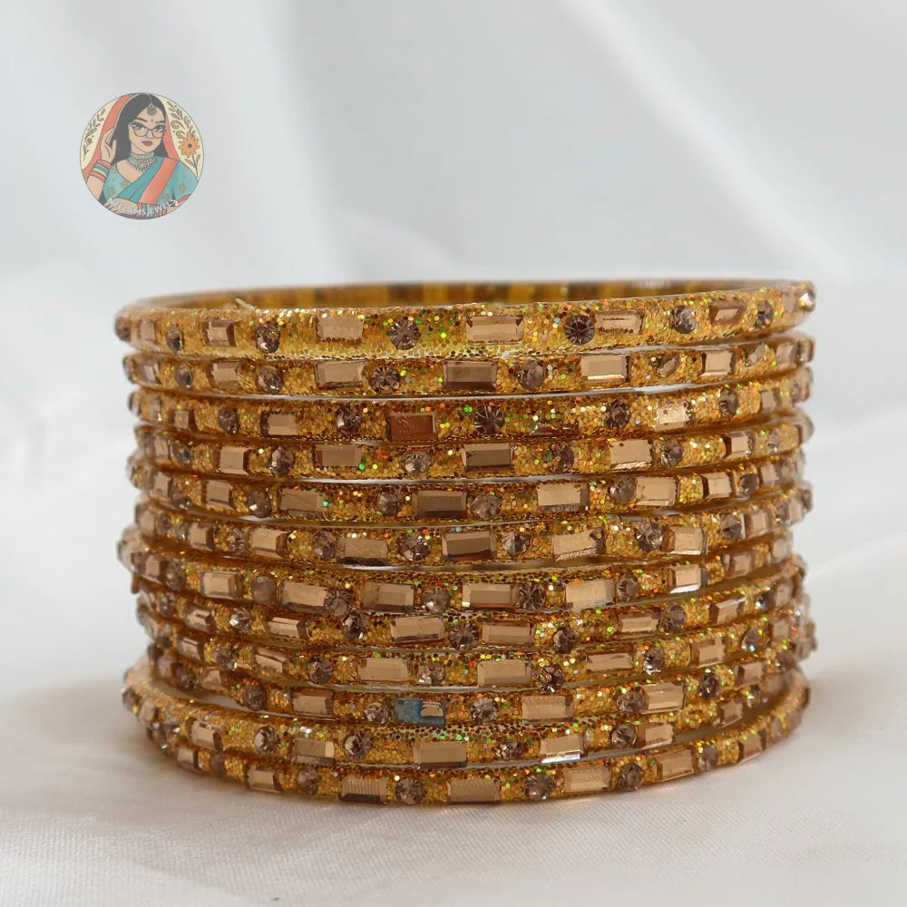 ’Sona’ Sparkle Glass Bangle Set
