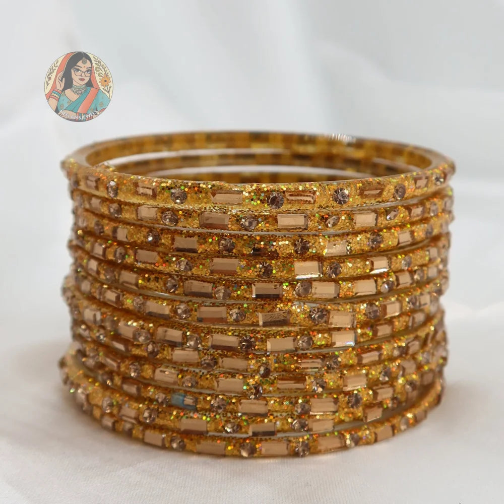 ’Sona’ Sparkle Glass Bangle Set