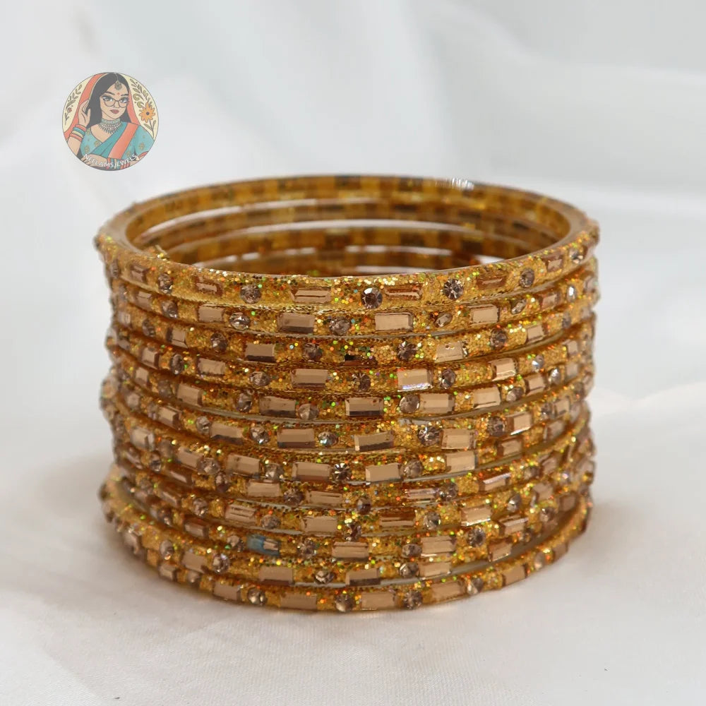 ’Sona’ Sparkle Glass Bangle Set