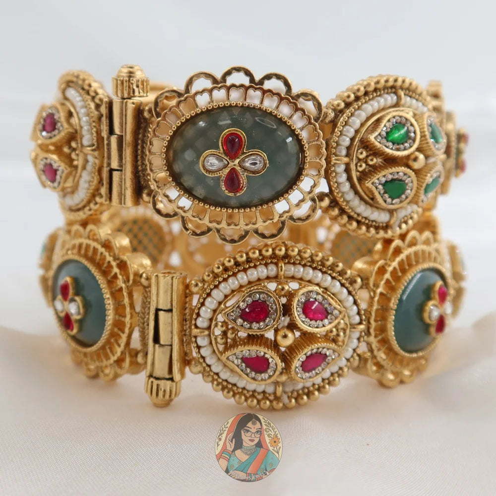 Sonam Gold Heritage Bangle Set