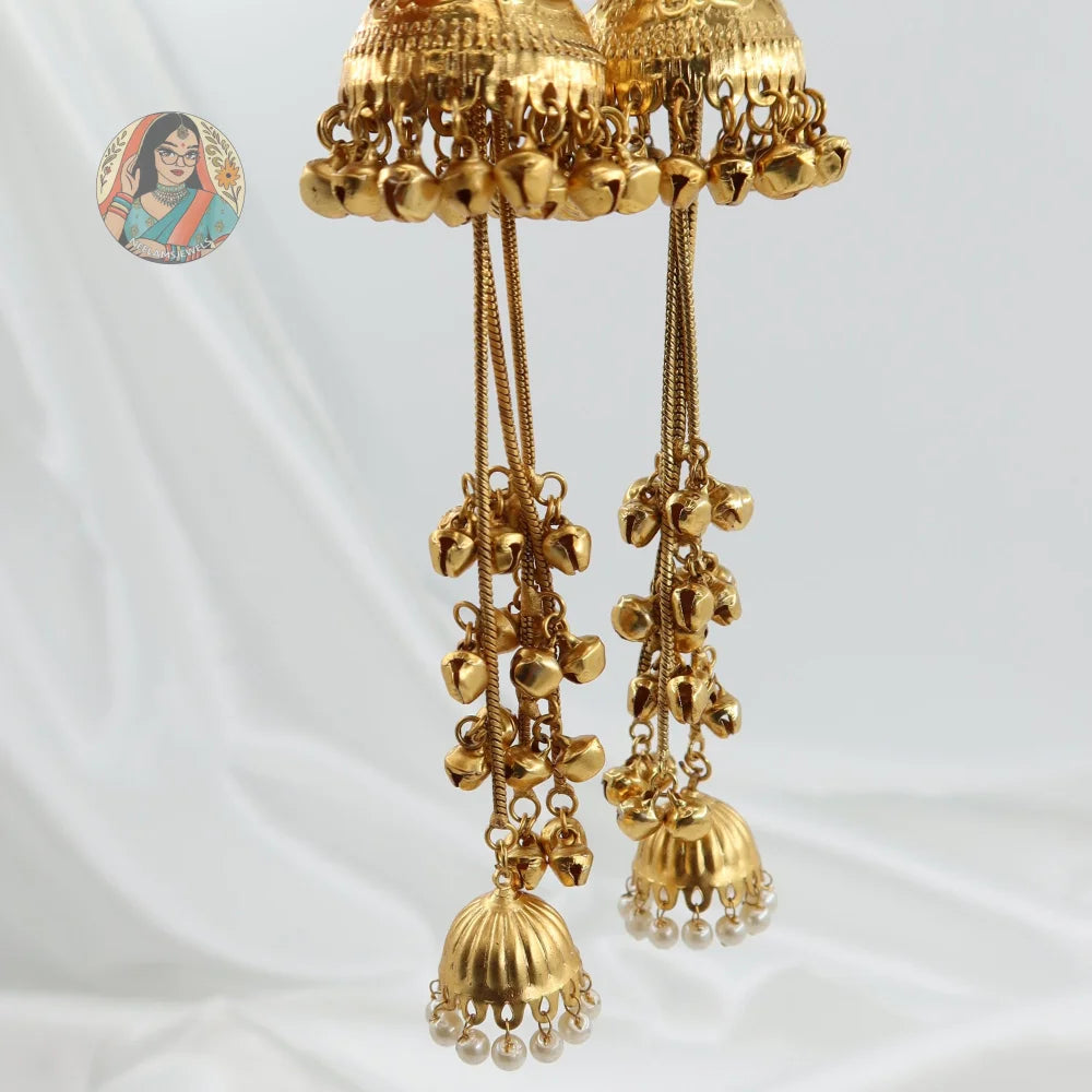 Soni Gold Kashmiri Earrings