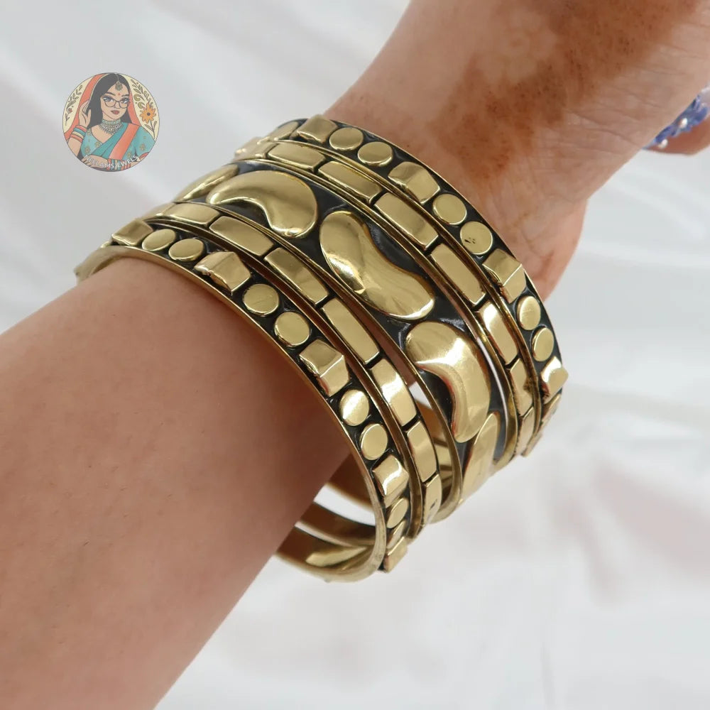 Sonya Brass Bangle Set