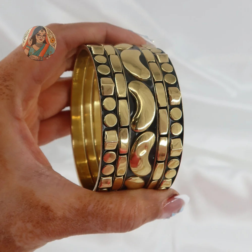 Sonya Brass Bangle Set