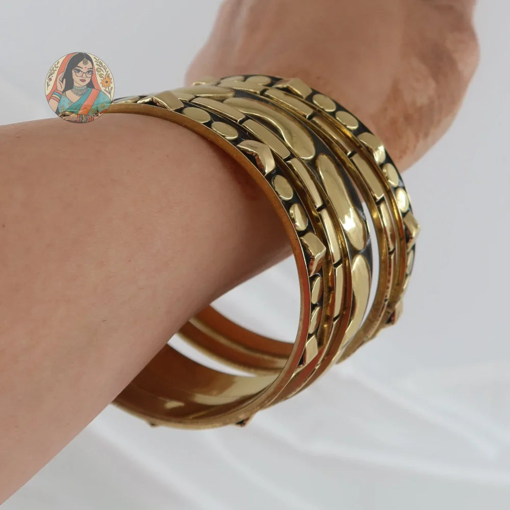 Sonya Brass Bangle Set