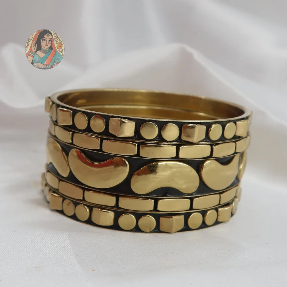 Sonya Brass Bangle Set