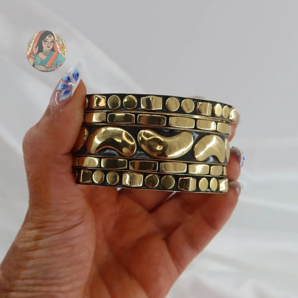 Sonya Brass Bangle Set