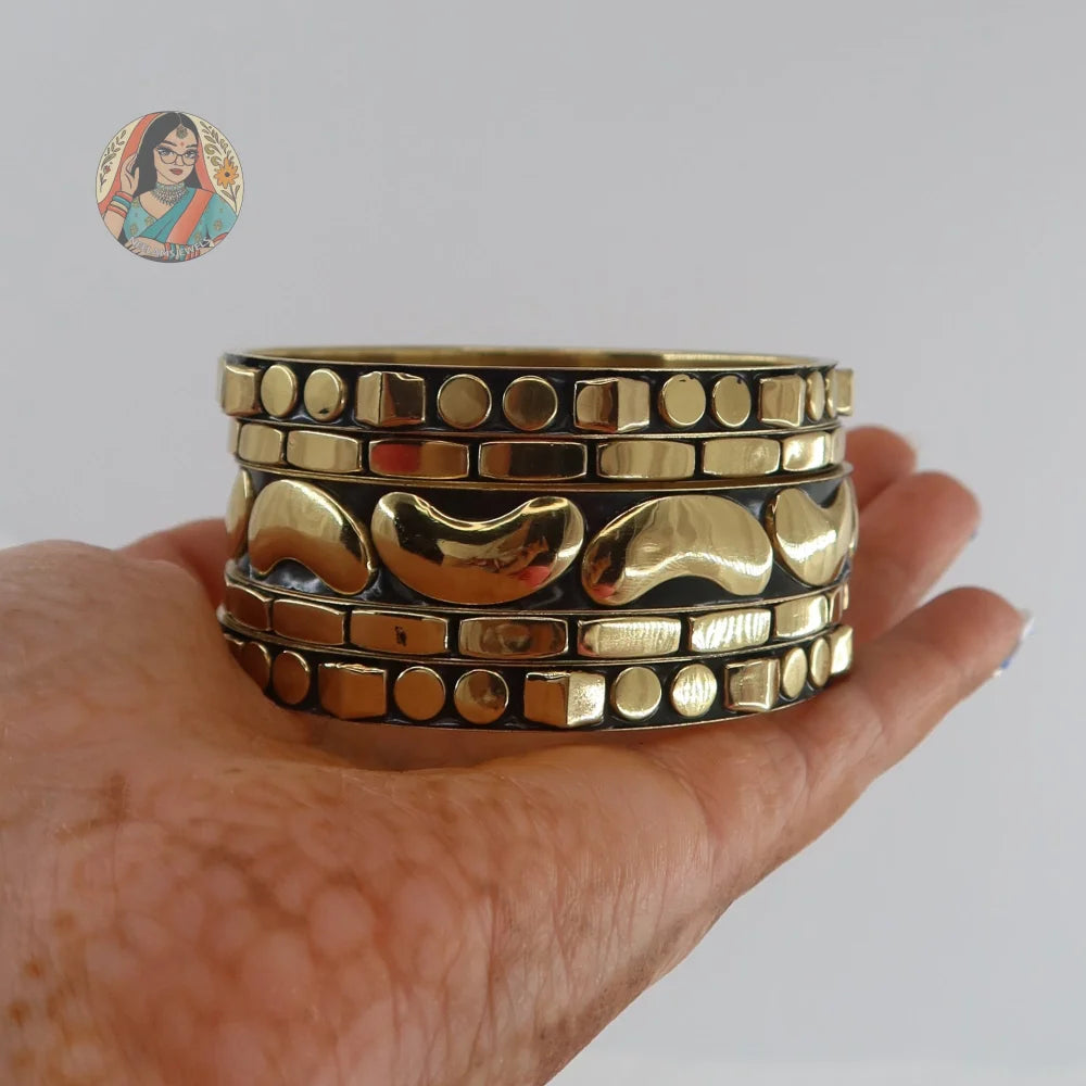 Sonya Brass Bangle Set