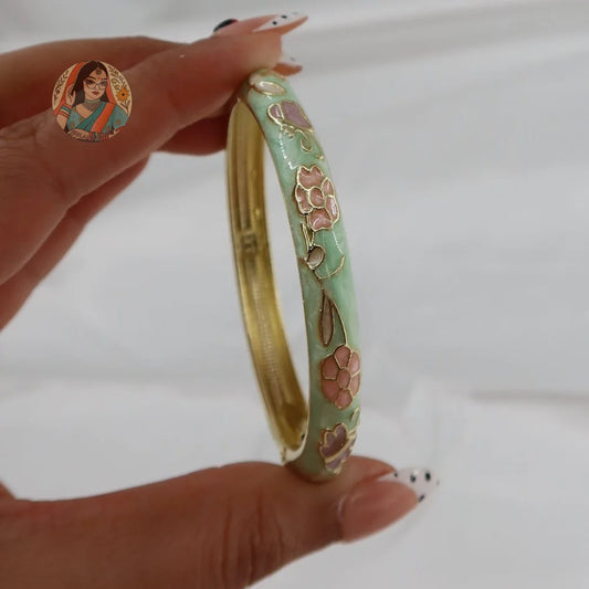 Spring Meenakari Bangle - Baby Blue/Pink/Lavender