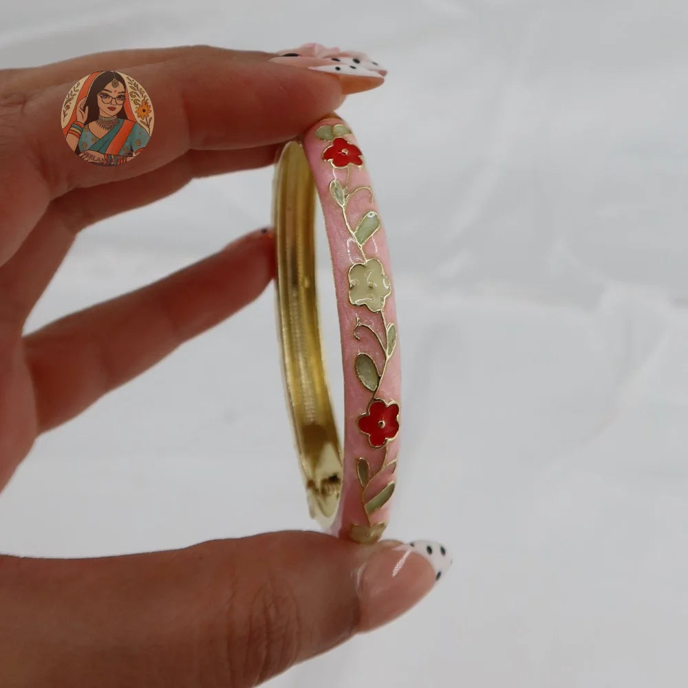 Spring Meenakari Bangle - Pink/Red/Green/Yellow