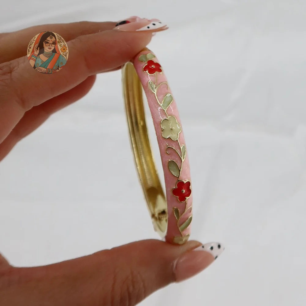 Spring Meenakari Bangle - Pink/Red/Green/Yellow