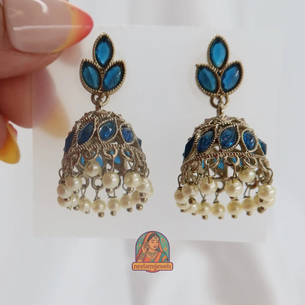Suha Jhumki Dark Blue