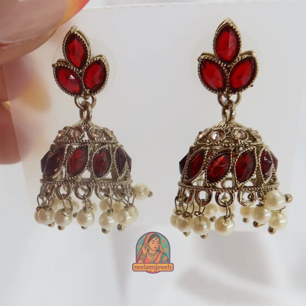 Suha Jhumki Maroon