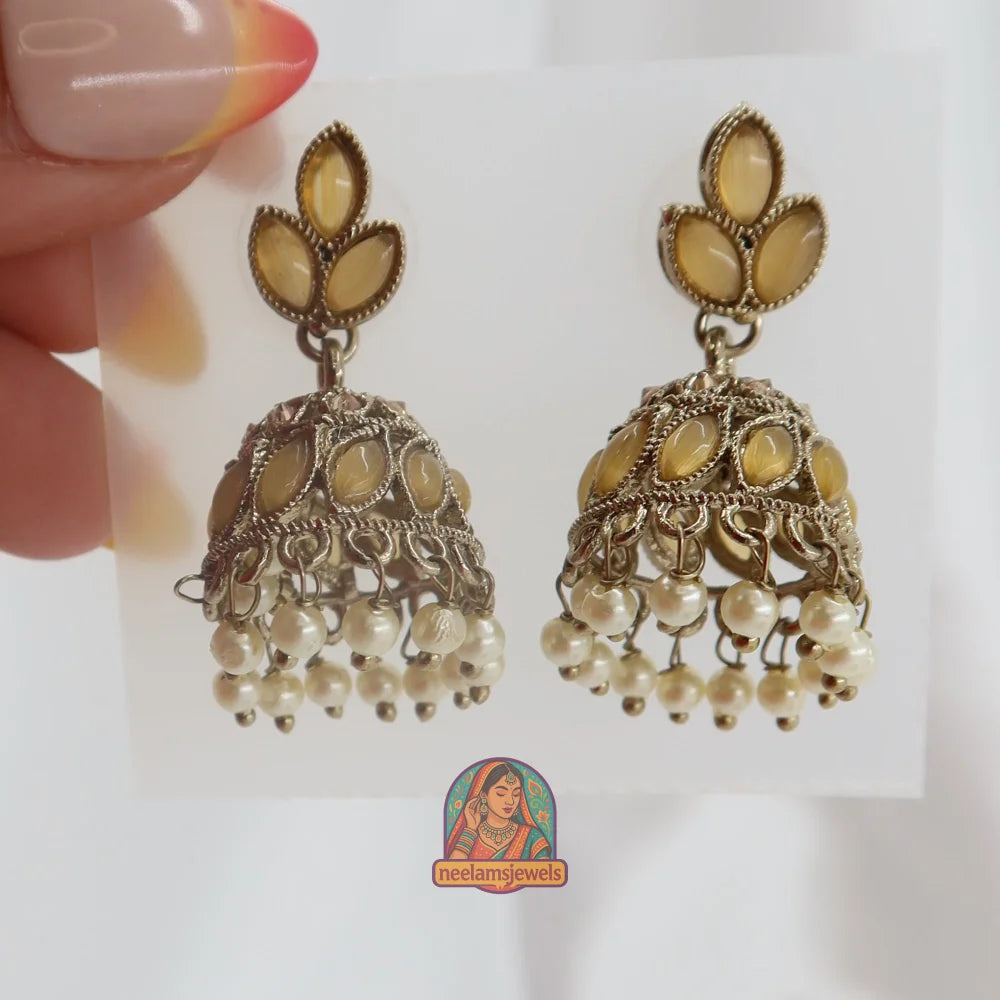 Suha Jhumki Yellow