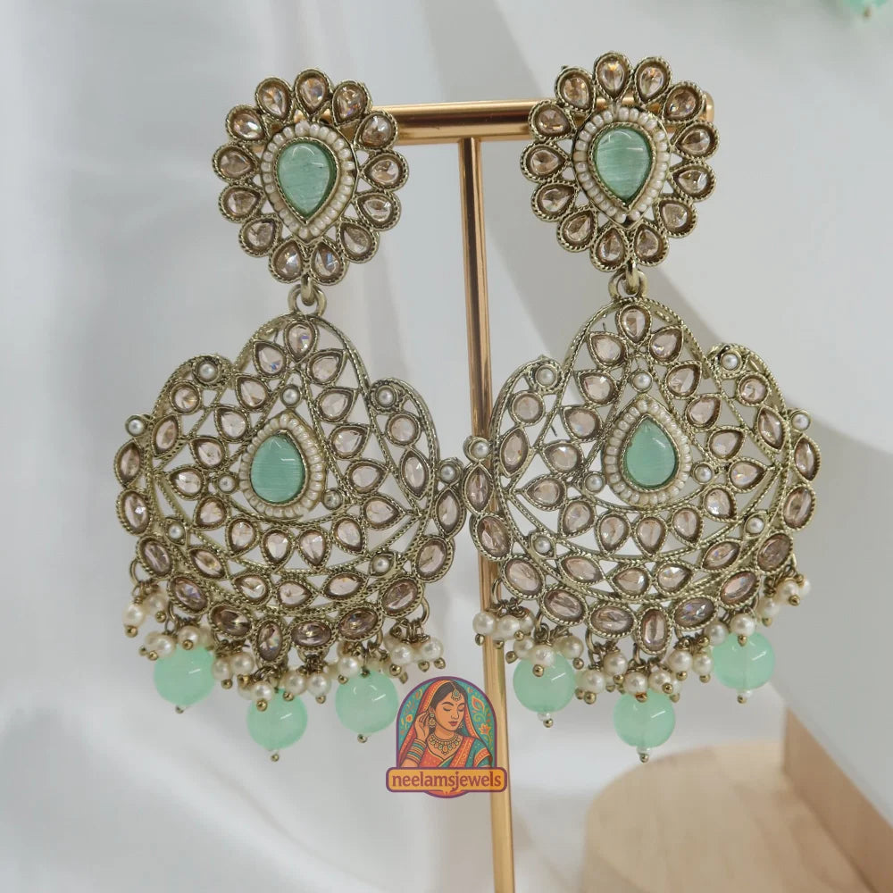 Sunaina Heera Necklace Set (Mint Green)