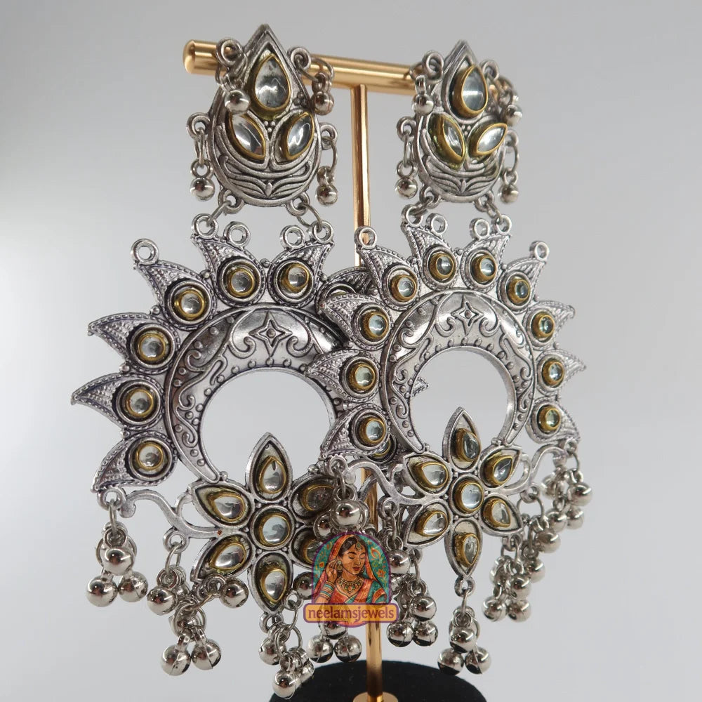 Sunburst Kundan Statement Earrings