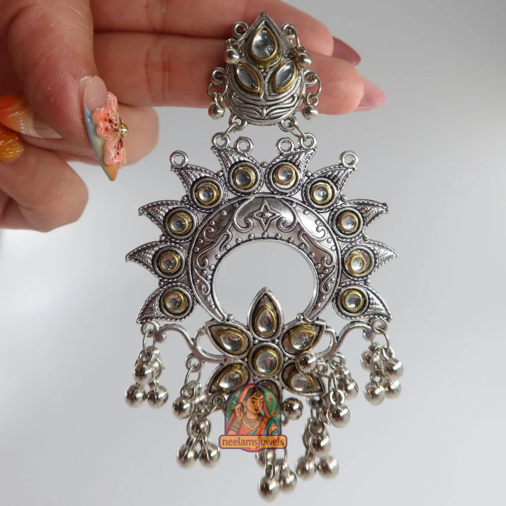 Sunburst Kundan Statement Earrings