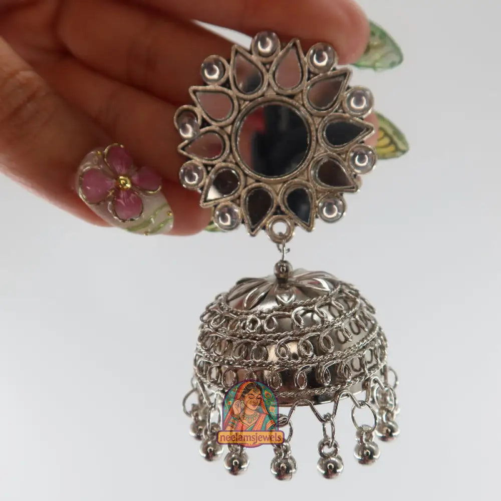 Sunburst Mirror Jhumkas