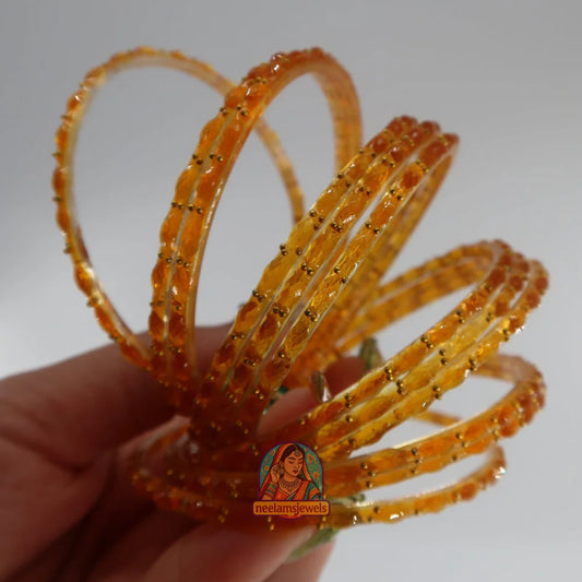 ’Sunset’ Glass Bangle Set