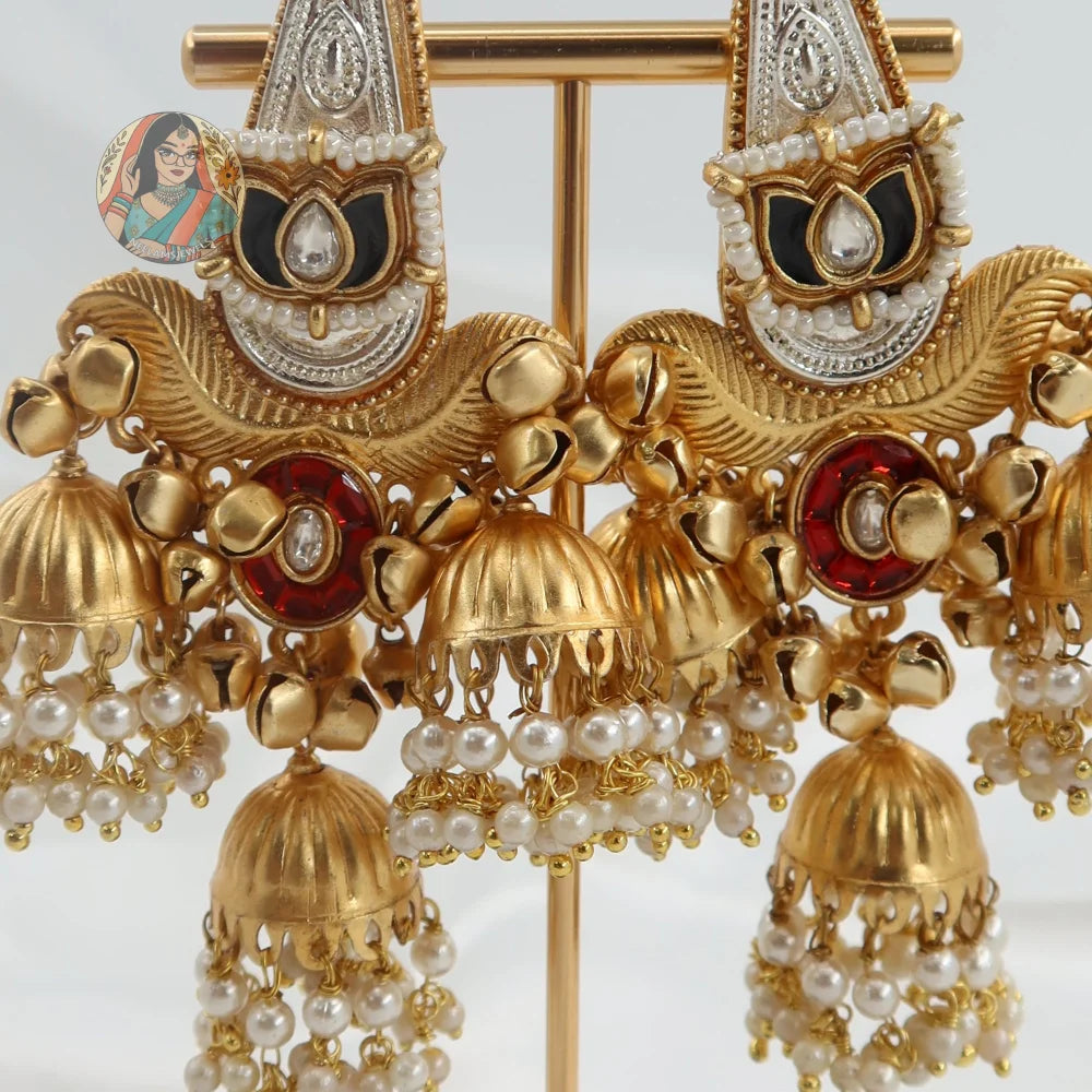 Taanvi Kashmiri Gold Earrings