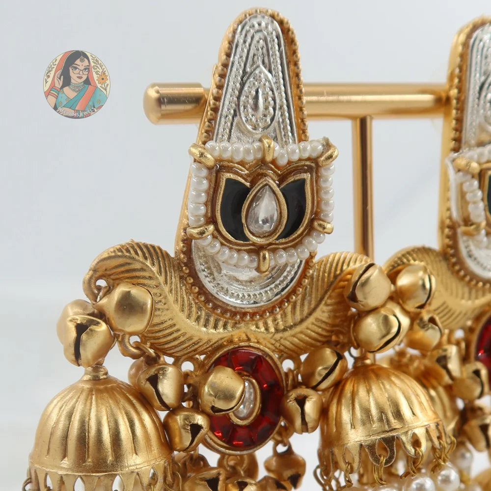 Taanvi Kashmiri Gold Earrings