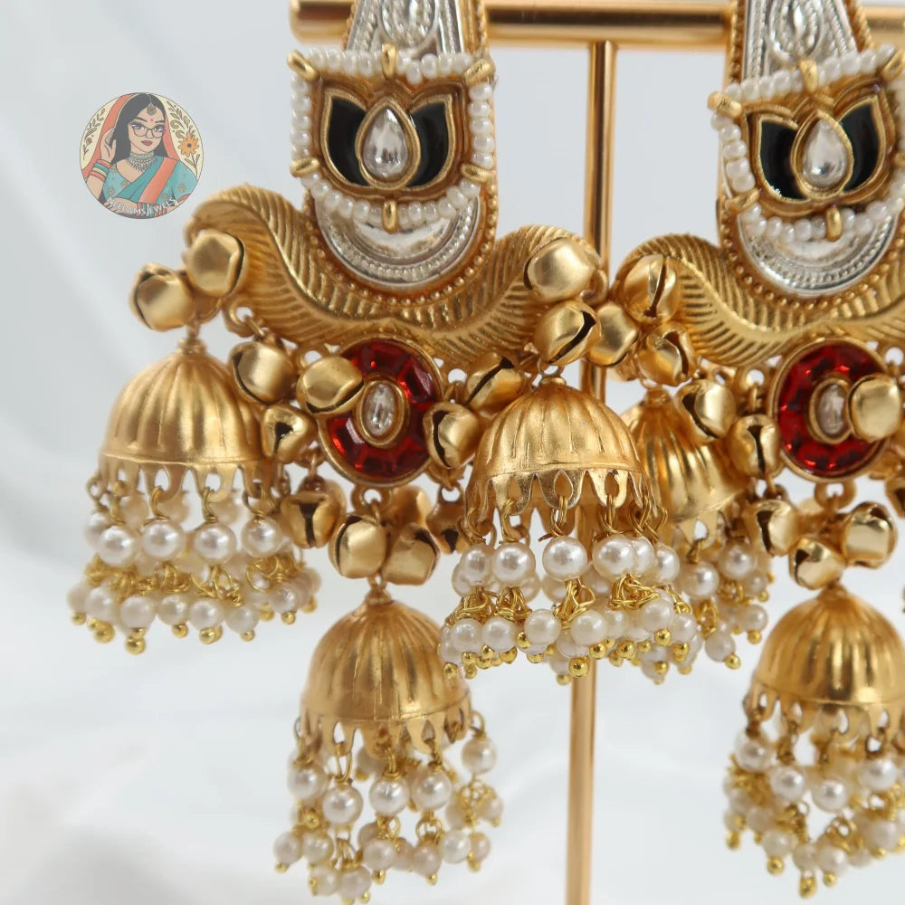 Taanvi Kashmiri Gold Earrings