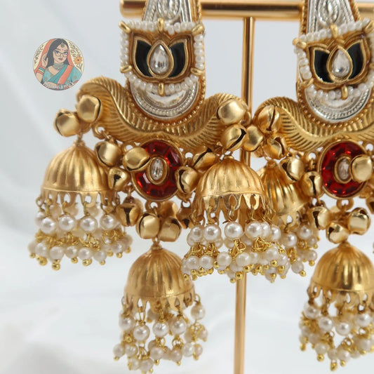 Taanvi Kashmiri Gold Earrings