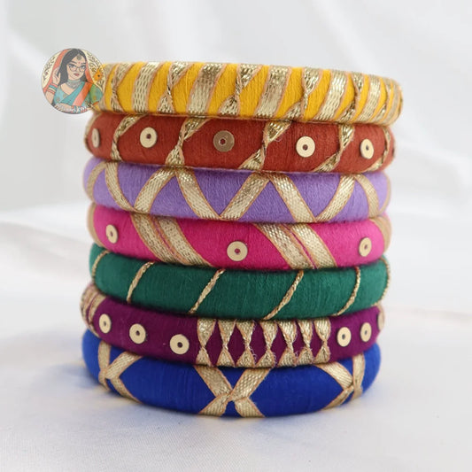 Taasha Craft Threadwork Bangle Set - Charvi