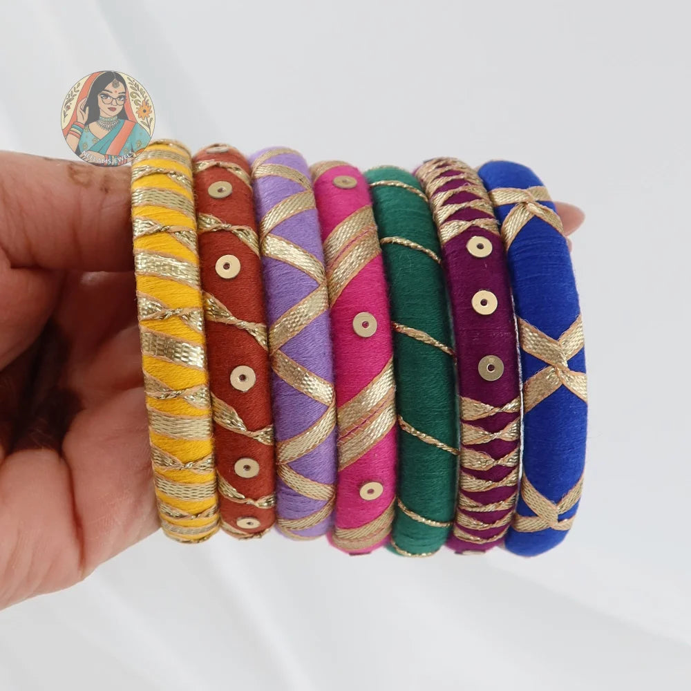 Taasha Craft Threadwork Bangle Set - Charvi