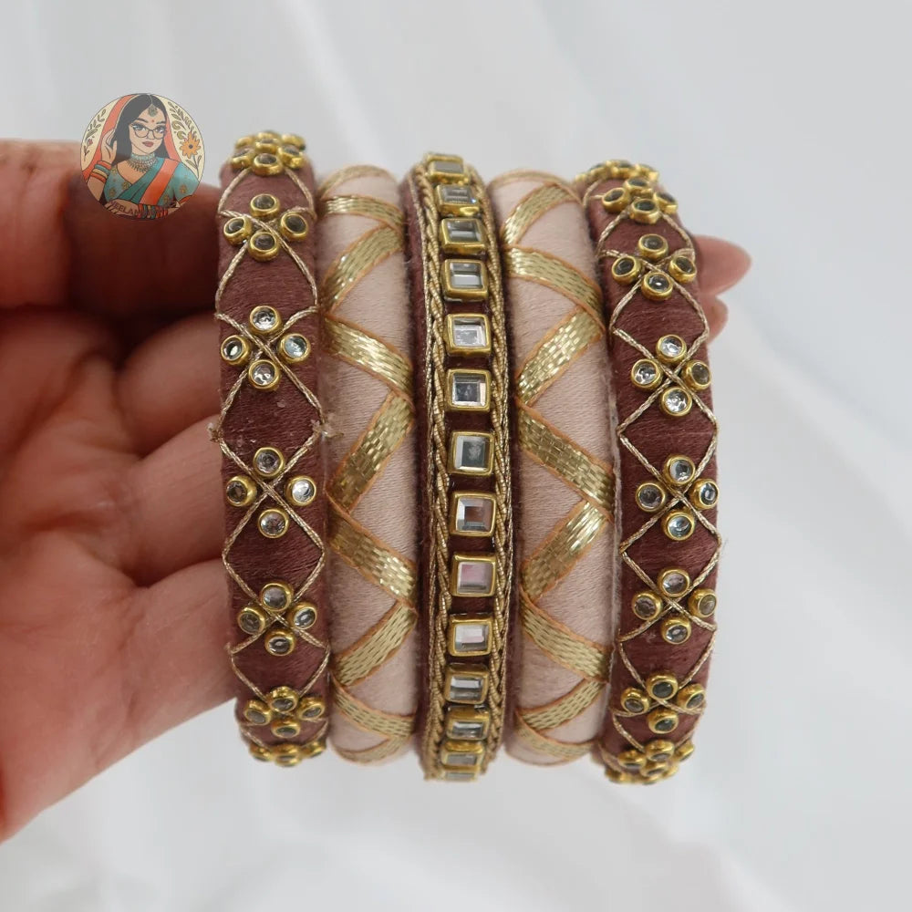 Taasha Craft Threadwork Bangle Set - Rahi