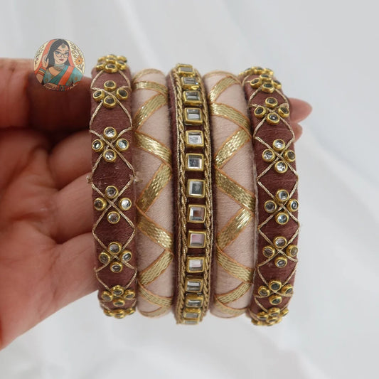 Taasha Craft Threadwork Bangle Set - Rahi