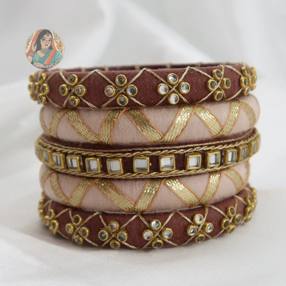 Taasha Craft Threadwork Bangle Set - Rahi