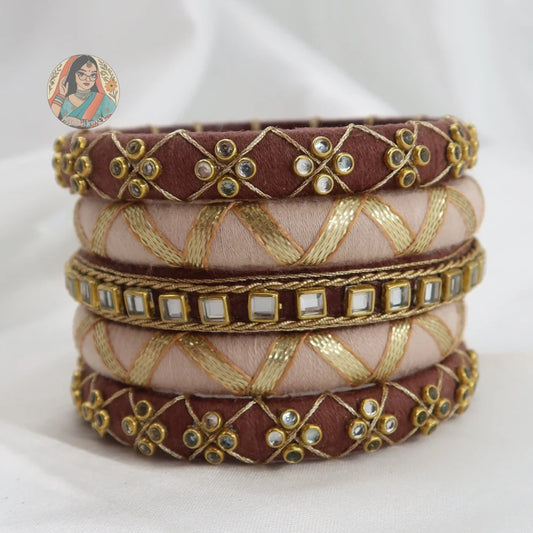 Taasha Craft Threadwork Bangle Set - Rahi