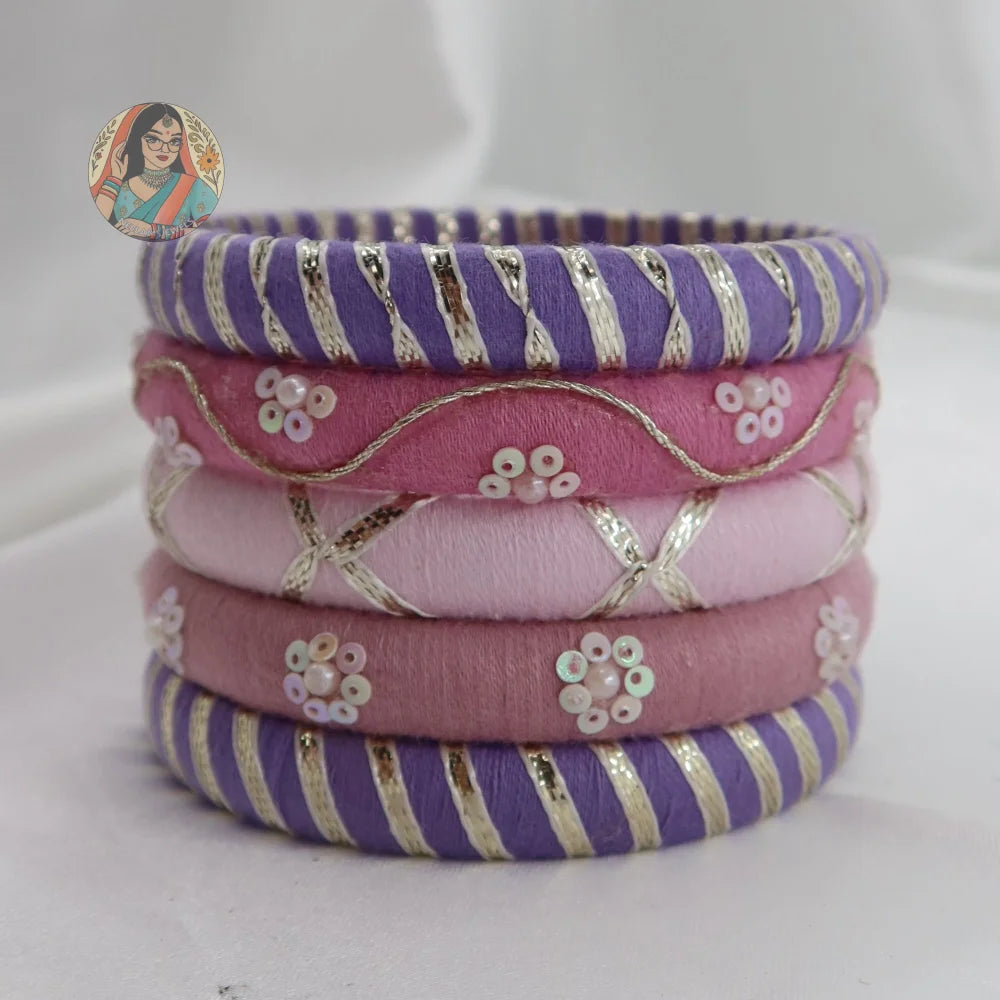 Taasha Craft Threadwork Bangle Set - Shruti