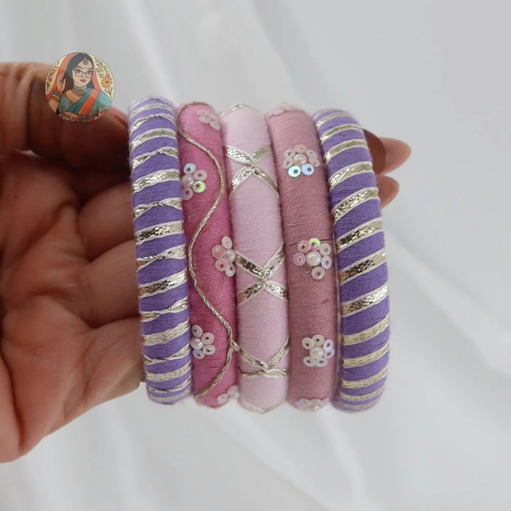 Taasha Craft Threadwork Bangle Set - Shruti