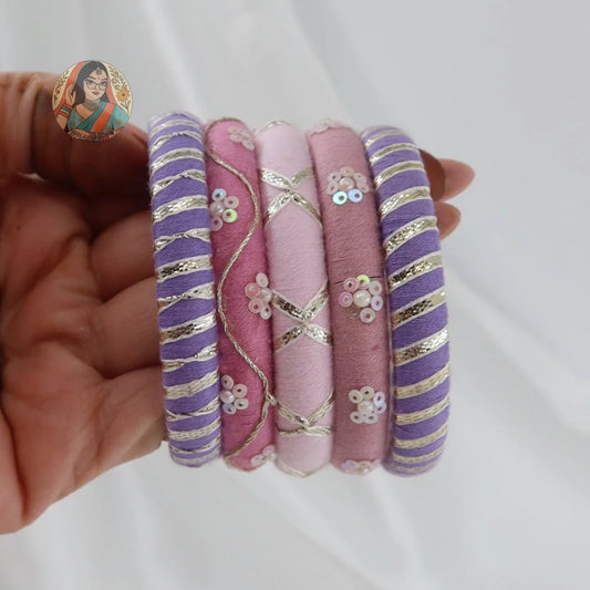 Taasha Craft Threadwork Bangle Set - Shruti