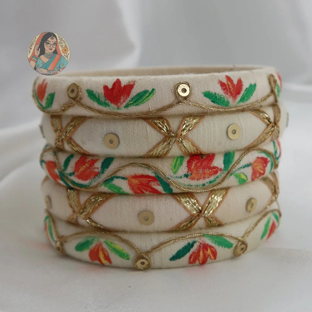 Taasha Craft Threadwork Bangle Set - Yashi