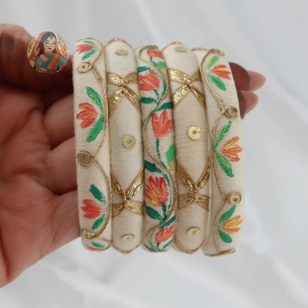 Taasha Craft Threadwork Bangle Set - Yashi