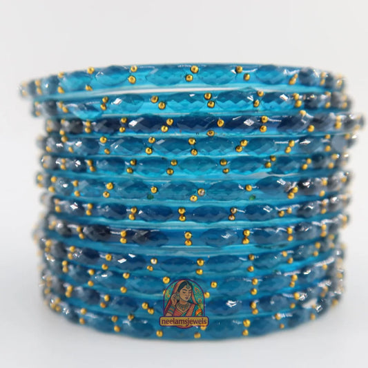 ’Teal’ Glass Bangle Set