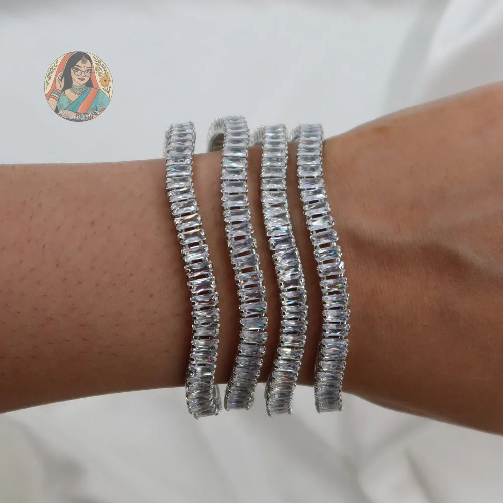 Tidal Wave Bangles (Silver)