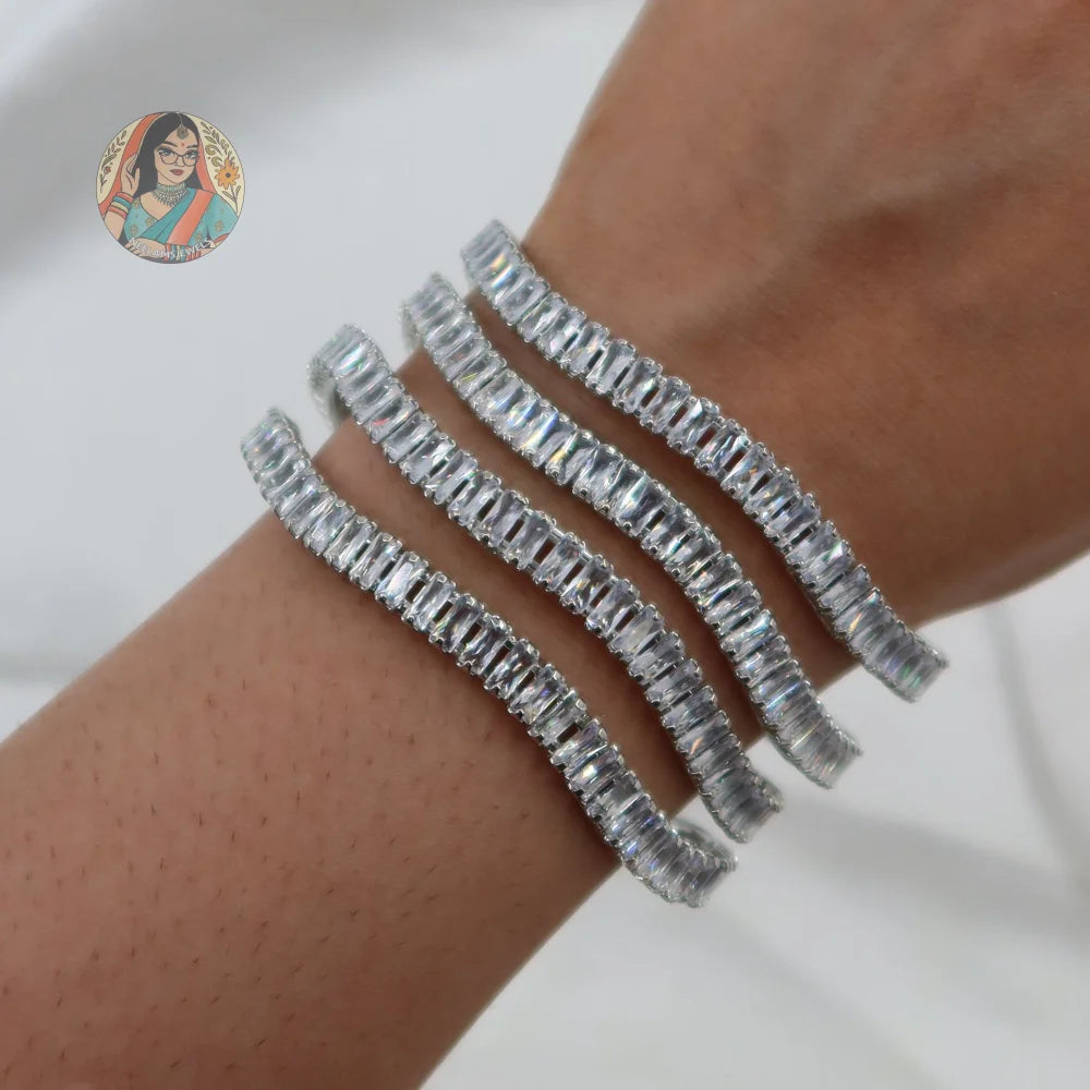Tidal Wave Bangles (Silver)