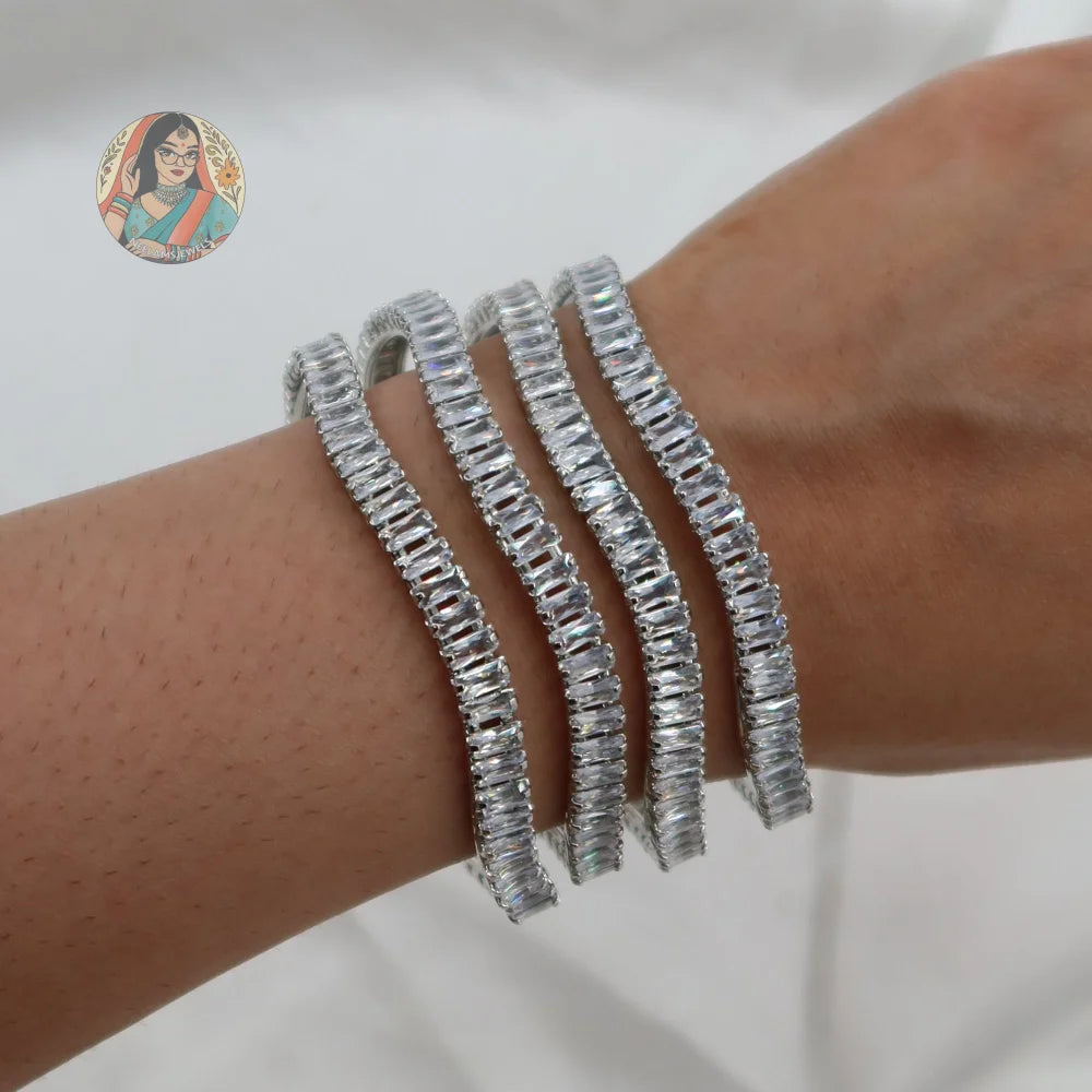 Tidal Wave Bangles (Silver)
