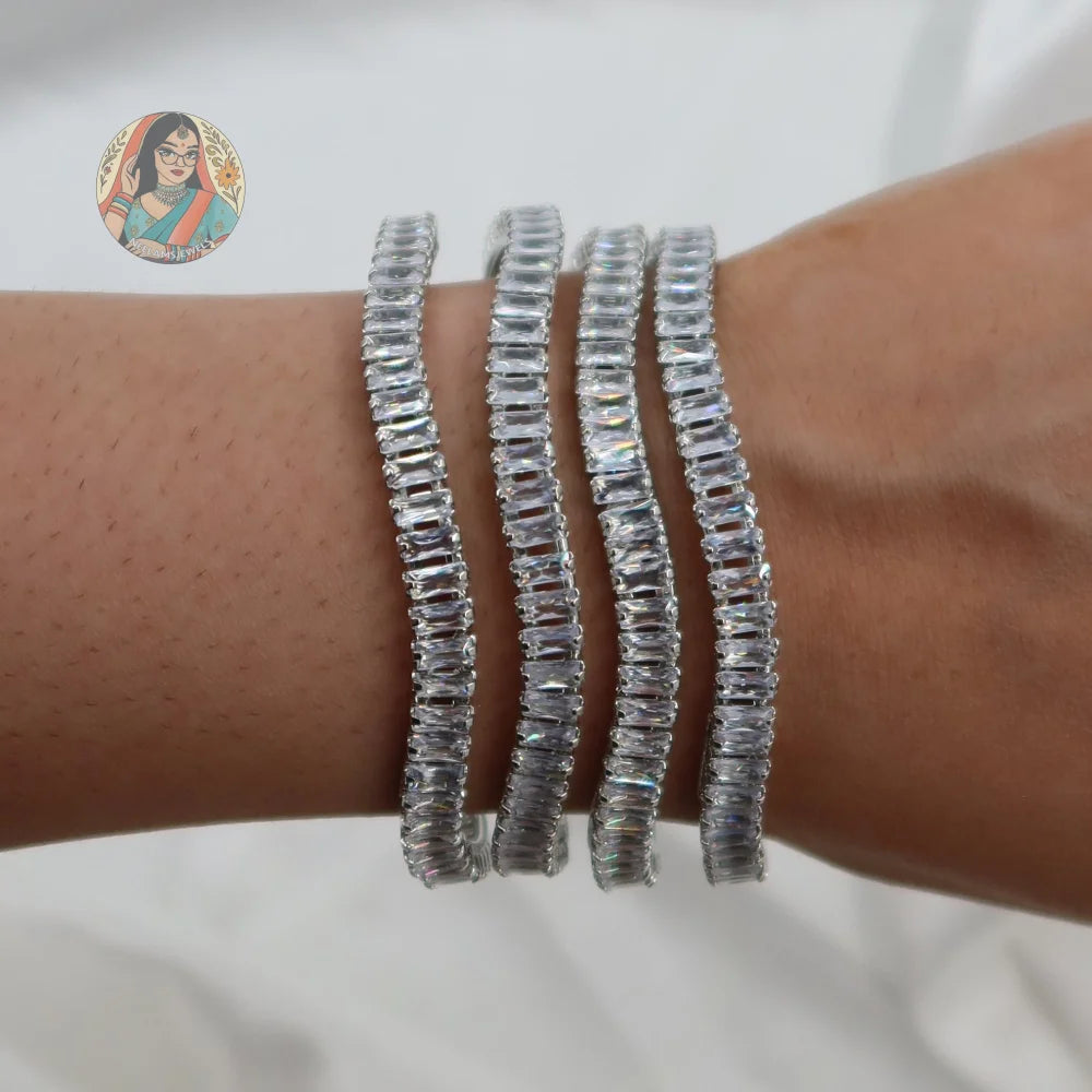 Tidal Wave Bangles (Silver)