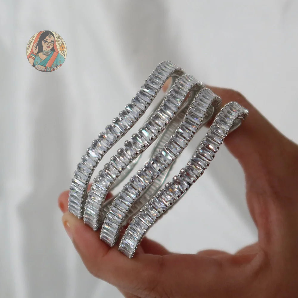 Tidal Wave Bangles (Silver)