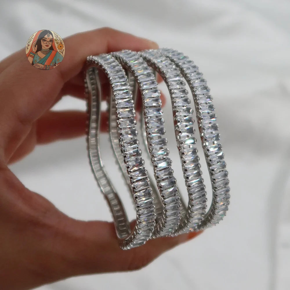 Tidal Wave Bangles (Silver)
