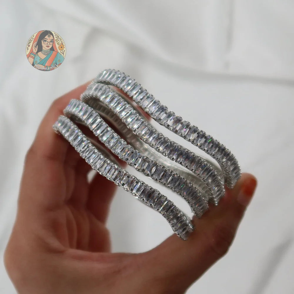 Tidal Wave Bangles (Silver)