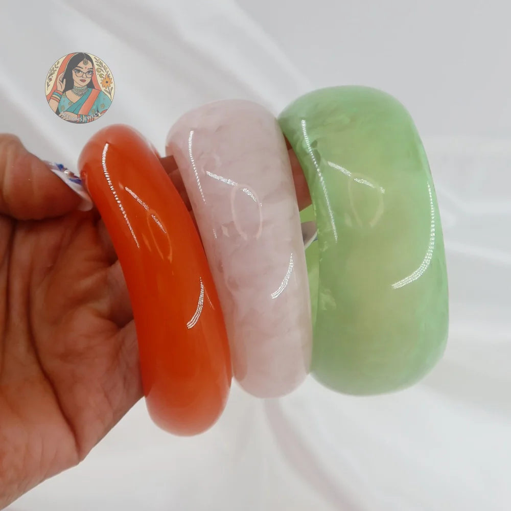 Tiranga Resin Bangle Stack