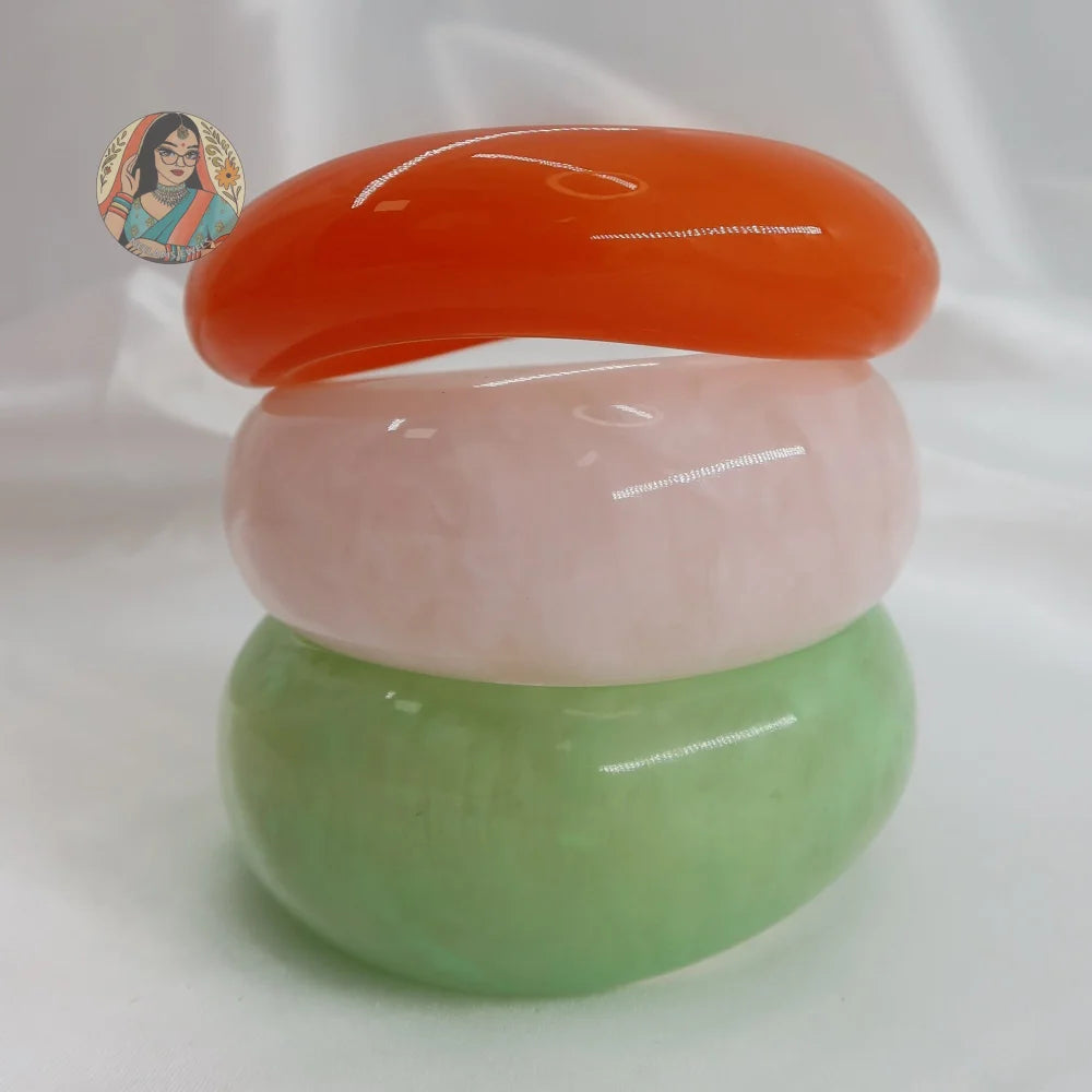 Tiranga Resin Bangle Stack