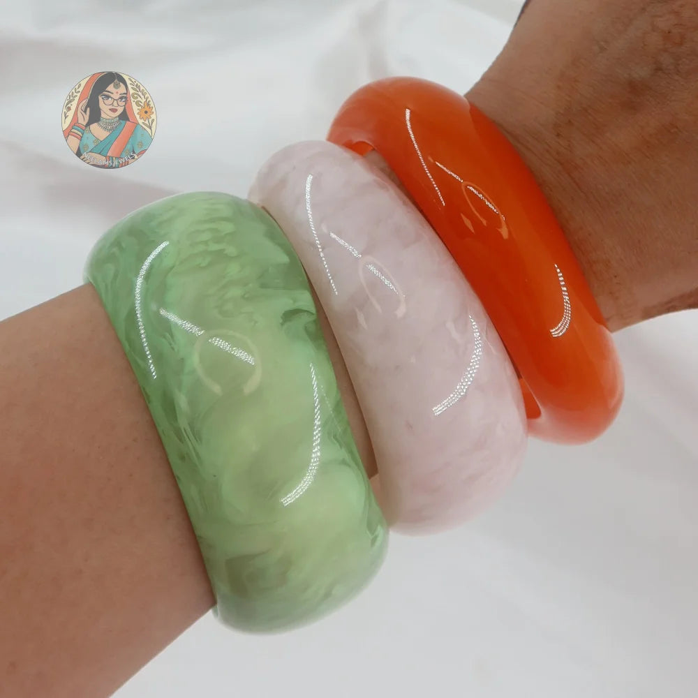 Tiranga Resin Bangle Stack